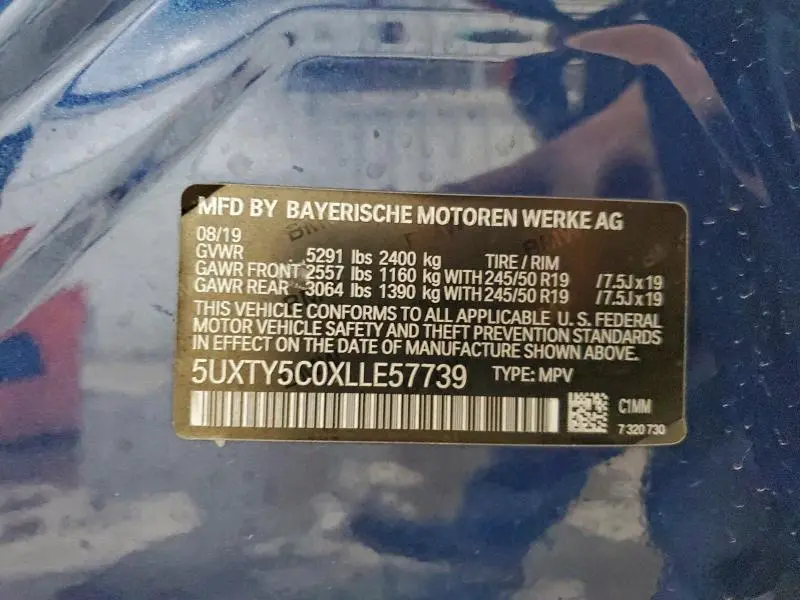 2020 BMW X3 XDRIVE30I  