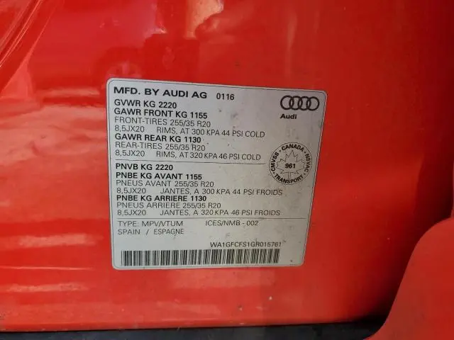 2016 AUDI Q3 PRESTIGE  