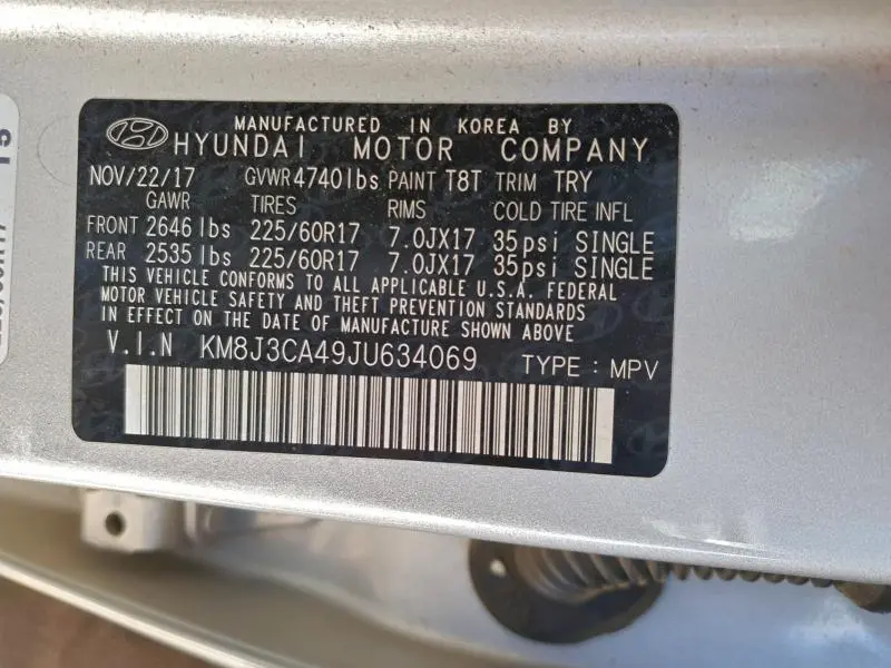 2018 HYUNDAI TUCSON SEL  