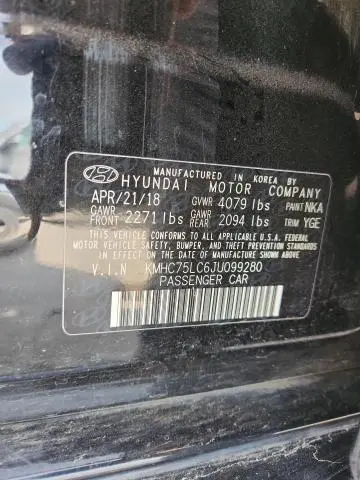 2018 HYUNDAI IONIQ SEL  