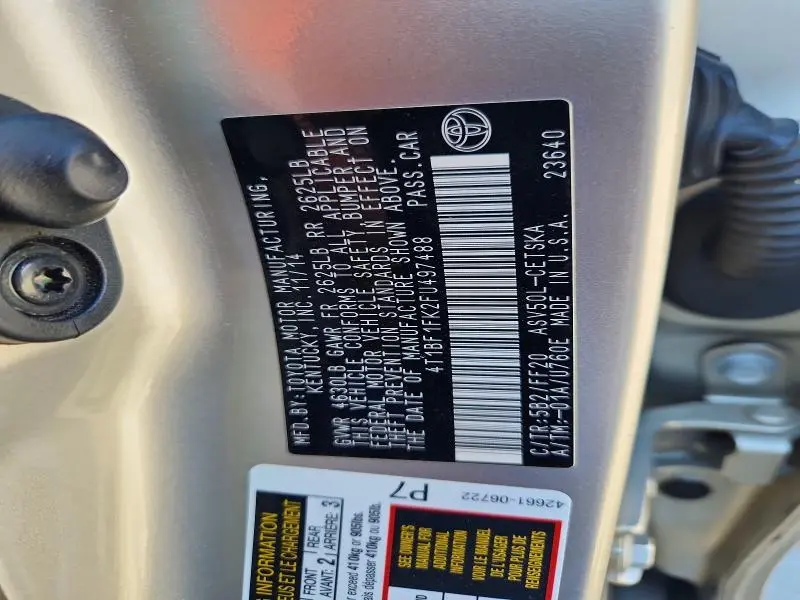 2015 TOYOTA CAMRY SE  