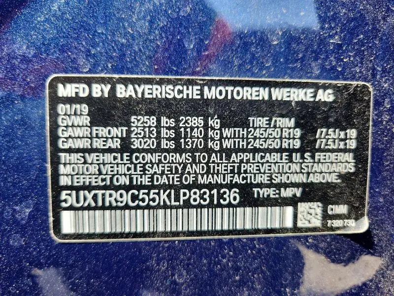 2019 BMW X3 XDRIVE30I  