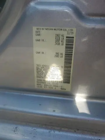 2020 NISSAN ALTIMA S  