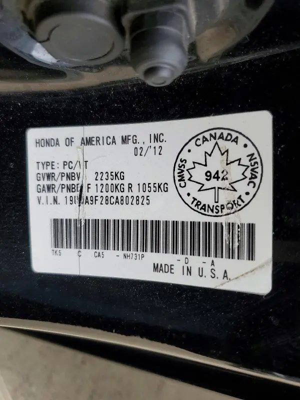 2012 ACURA TL   