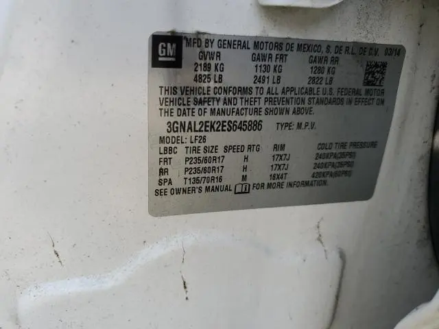 2014 CHEVROLET CAPTIVA LS  