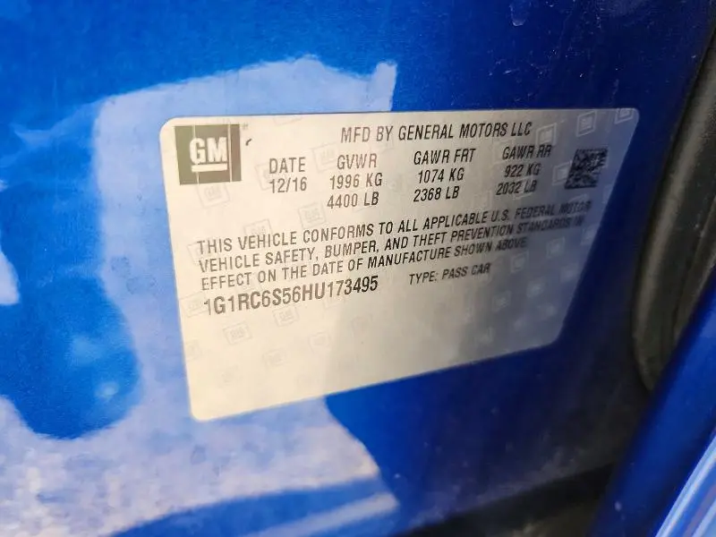 2017 CHEVROLET VOLT LT  