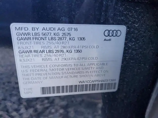 2017 AUDI SQ5 PREMIUM PLUS  