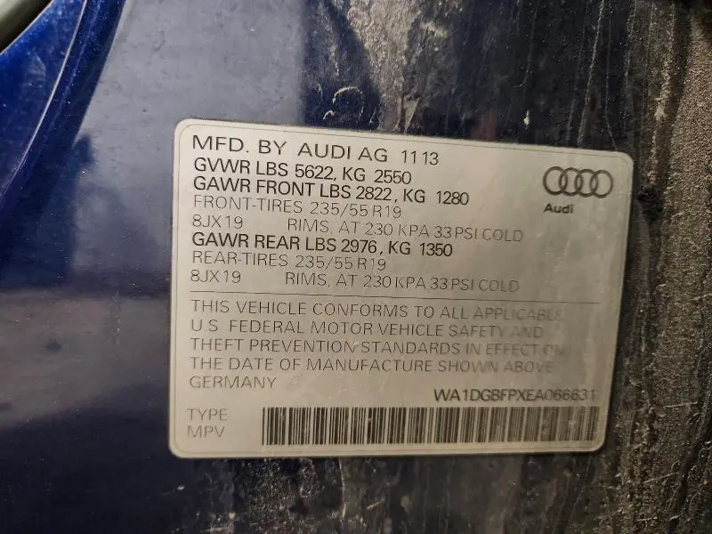 2014 AUDI Q5 PREMIUM PLUS  