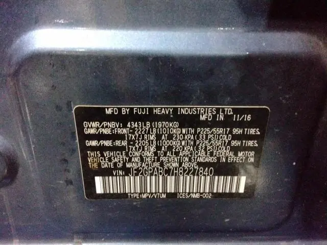 2017 SUBARU CROSSTREK PREMIUM  