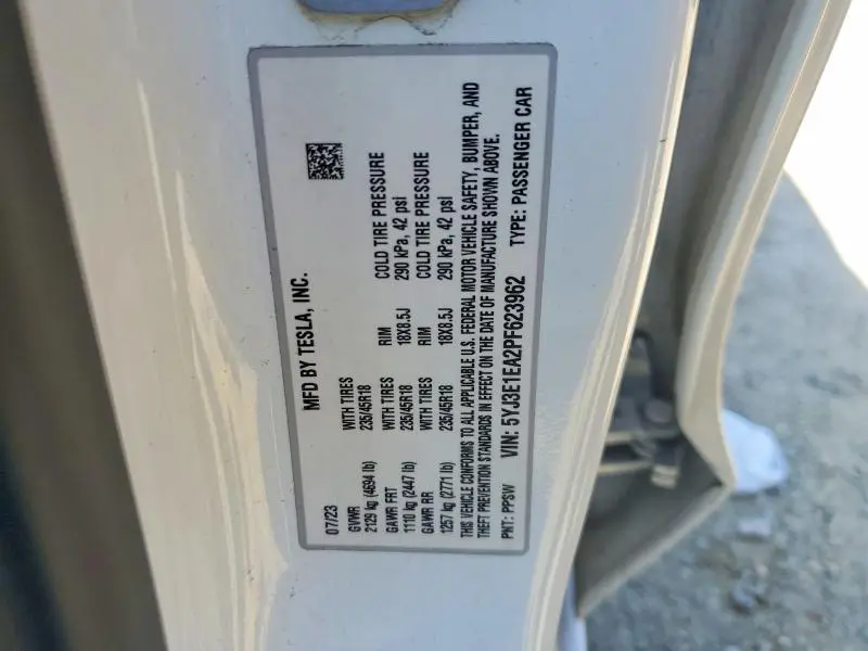2023 TESLA MODEL 3   