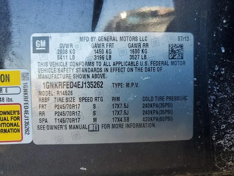 2014 CHEVROLET TRAVERSE LS  