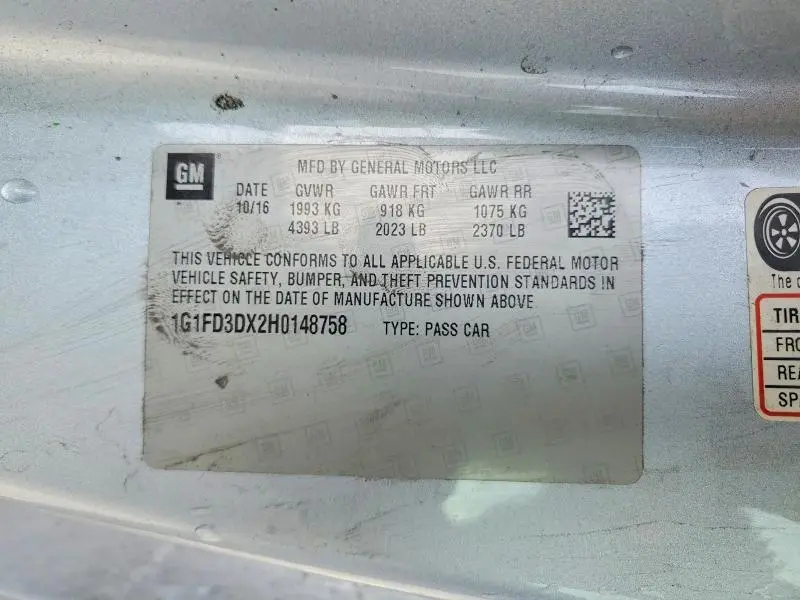 2017 CHEVROLET CAMARO LT  