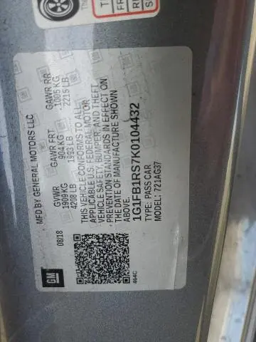 2019 CHEVROLET CAMARO LS  