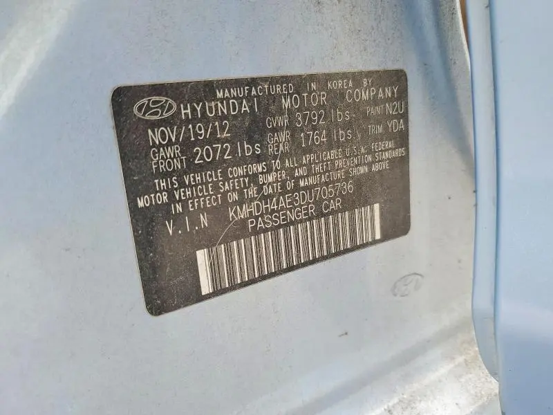 2013 HYUNDAI ELANTRA GLS  