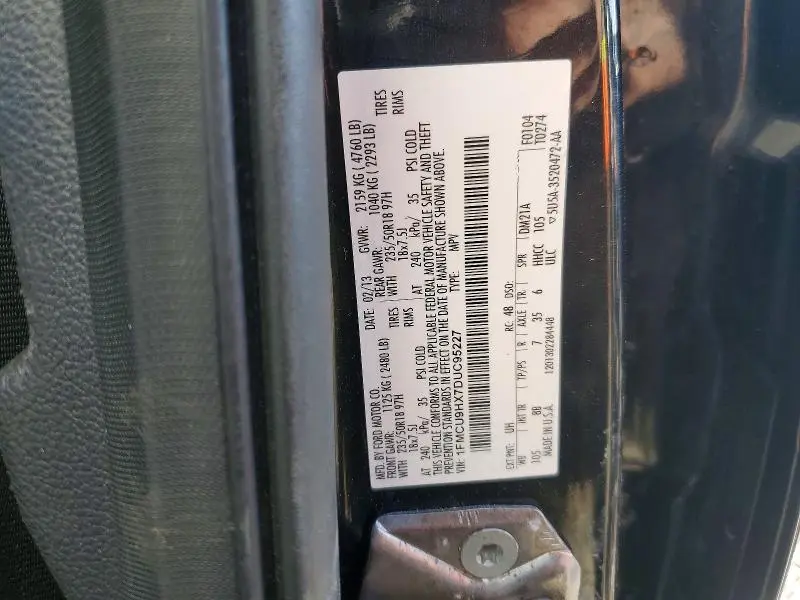 2013 FORD ESCAPE SEL  