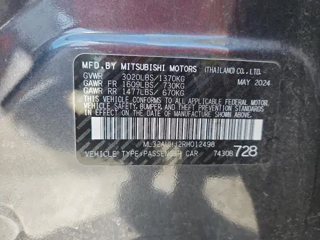 2024 MITSUBISHI MIRAGE ES