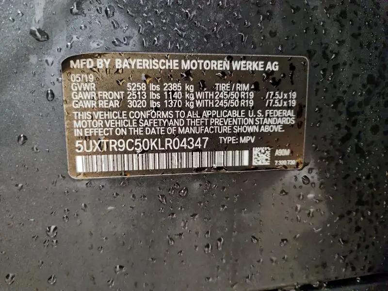 2019 BMW X3 XDRIVE30I  