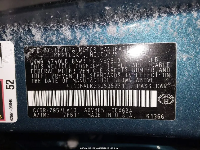 2025 TOYOTA CAMRY XLE