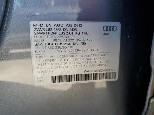 2013 AUDI Q5 PREMIUM PLUS  