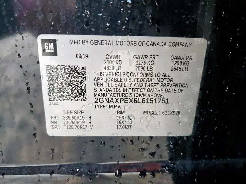 2020 CHEVROLET EQUINOX PREMIER  