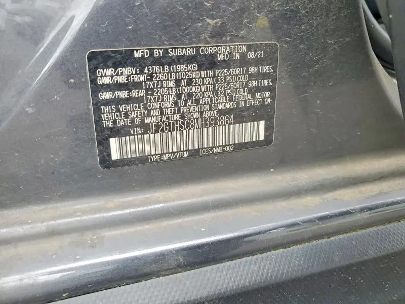 2021 SUBARU CROSSTREK SPORT  