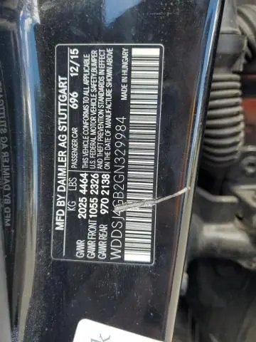 2016 MERCEDES-BENZ CLA 250 4MATIC  