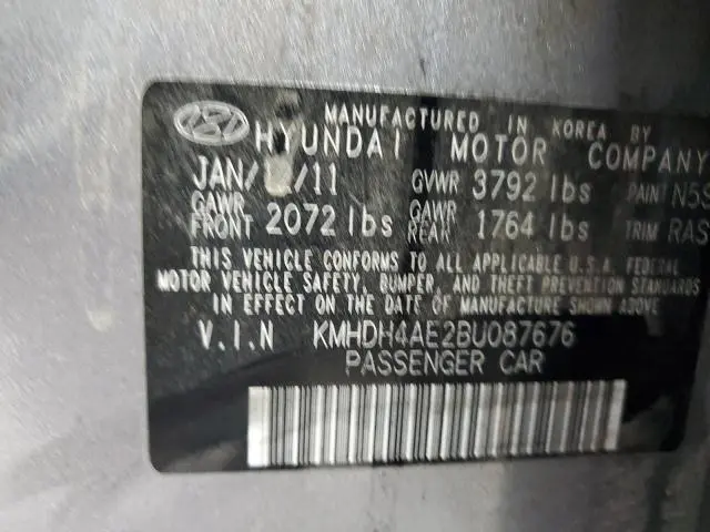 2011 HYUNDAI ELANTRA GLS  