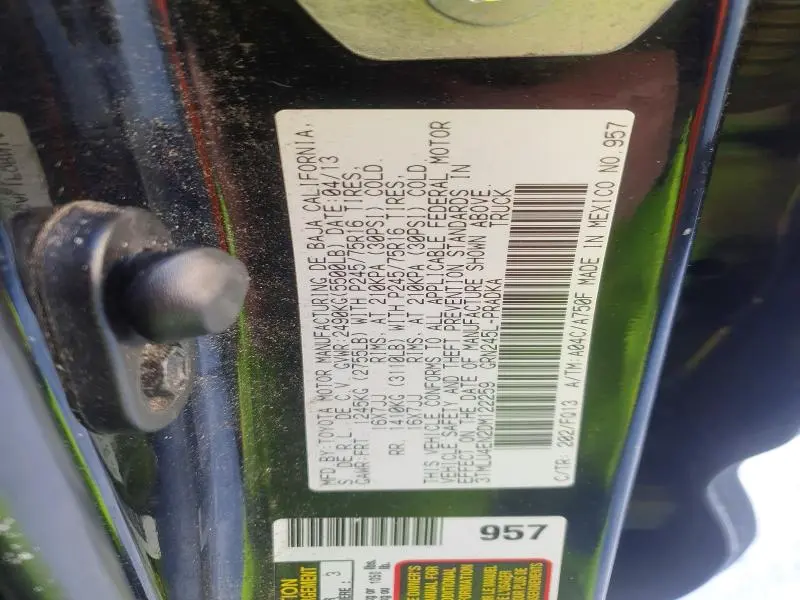 2013 TOYOTA TACOMA DOUBLE CAB  