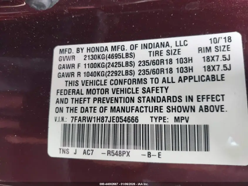 2018 HONDA CR-V EX-L/EX-L NAVI