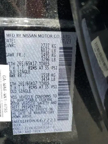 2023 NISSAN FRONTIER S  