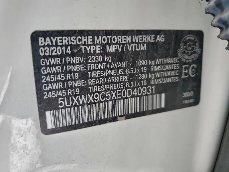 2014 BMW X3 XDRIVE28I  