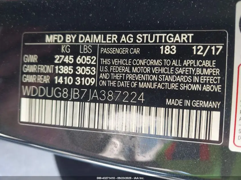 2018 MERCEDES-BENZ AMG S 63 4MATIC