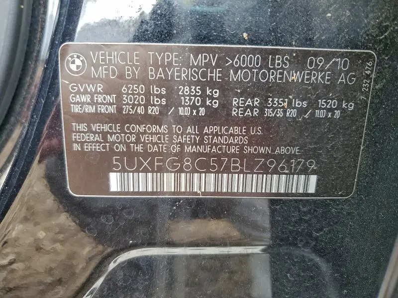 2011 BMW X6 XDRIVE50I  