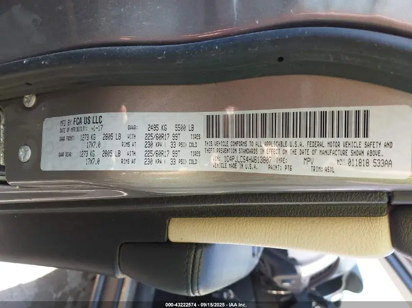 2017 JEEP CHEROKEE LATITUDE FWD