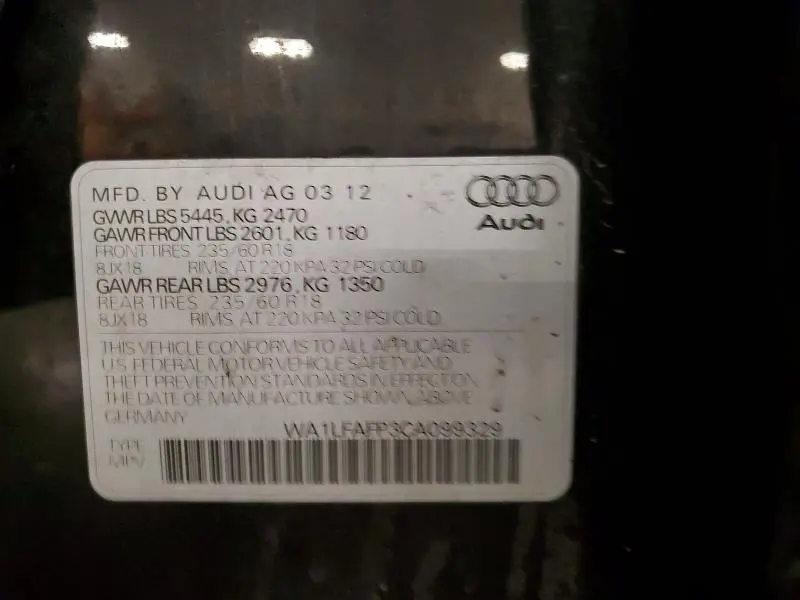 2012 AUDI Q5 PREMIUM PLUS  