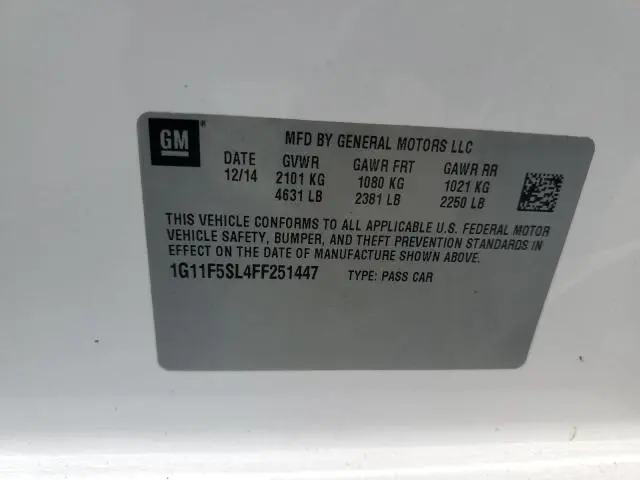2015 CHEVROLET MALIBU LTZ  
