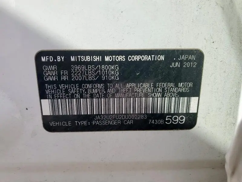 2013 MITSUBISHI LANCER ES/ES SPORT