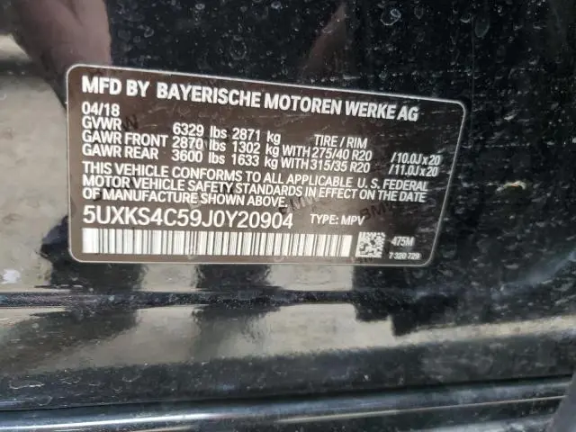 2018 BMW X5 XDRIVE35D  