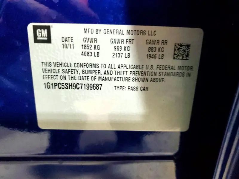 2012 CHEVROLET CRUZE LS  