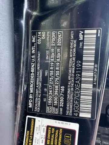 2014 MERCEDES-BENZ GL 450 4MATIC  