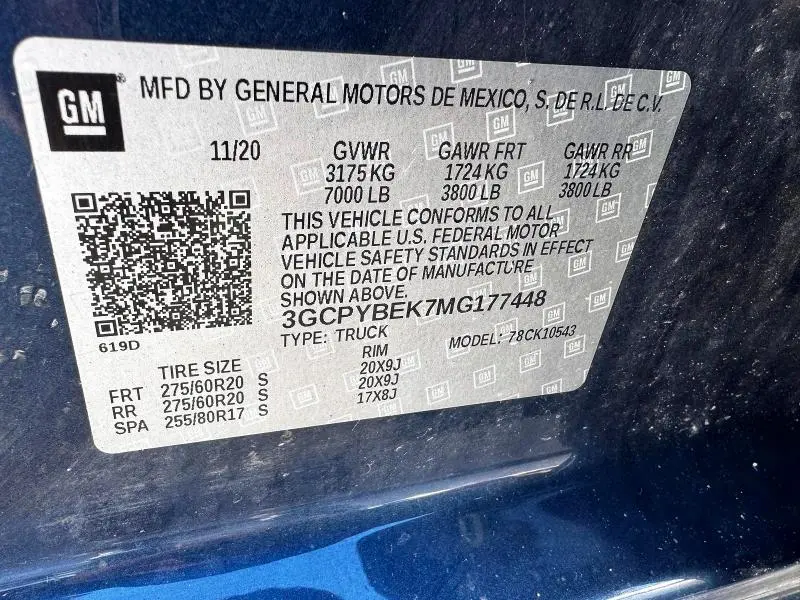 2021 CHEVROLET SILVERADO K1500 CUSTOM  