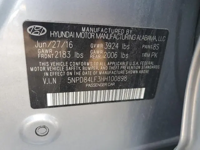 2017 HYUNDAI ELANTRA SE  