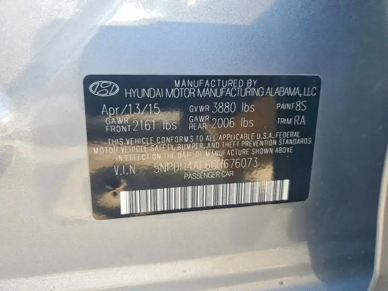 2016 HYUNDAI ELANTRA SE  