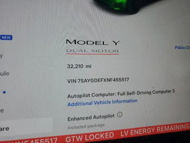 2022 TESLA MODEL Y   
