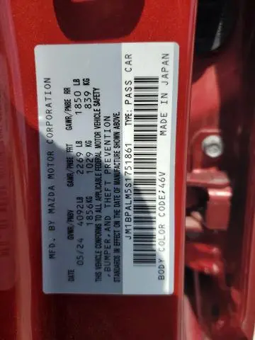 2025 MAZDA 3 PREFERRED  