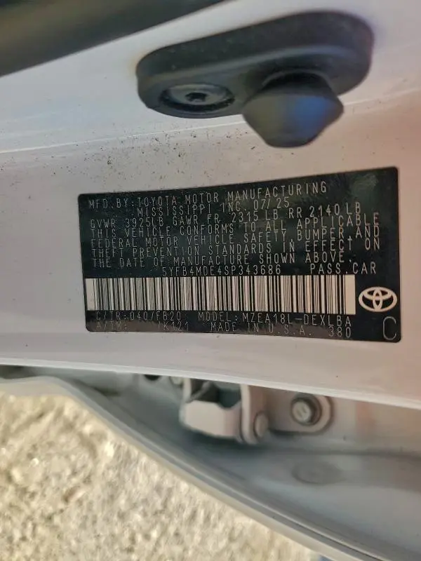 2025 TOYOTA COROLLA LE  