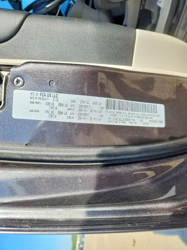 2018 CHRYSLER PACIFICA TOURING L  
