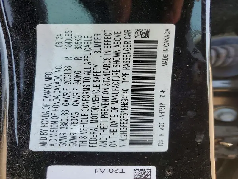2024 HONDA CIVIC SPORT  