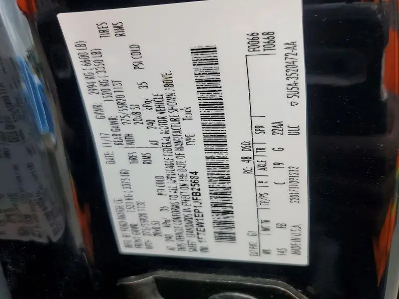 2018 FORD F150 SUPERCREW  