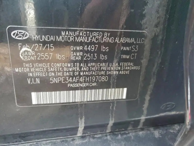 2015 HYUNDAI SONATA SPORT  